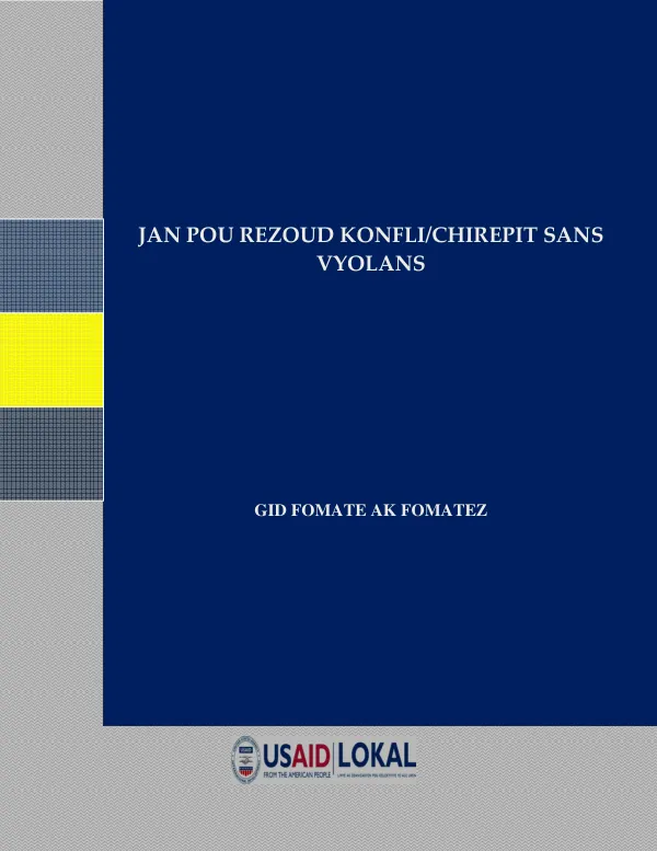Resolution pacifique des conflit guide du formateur version revisee