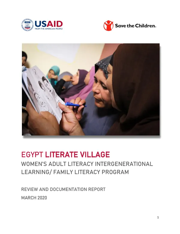 Egypt Literate Village Women’s Adult Literacy Intergenerational Learning/Family Literacy Program Review and Documentation Report