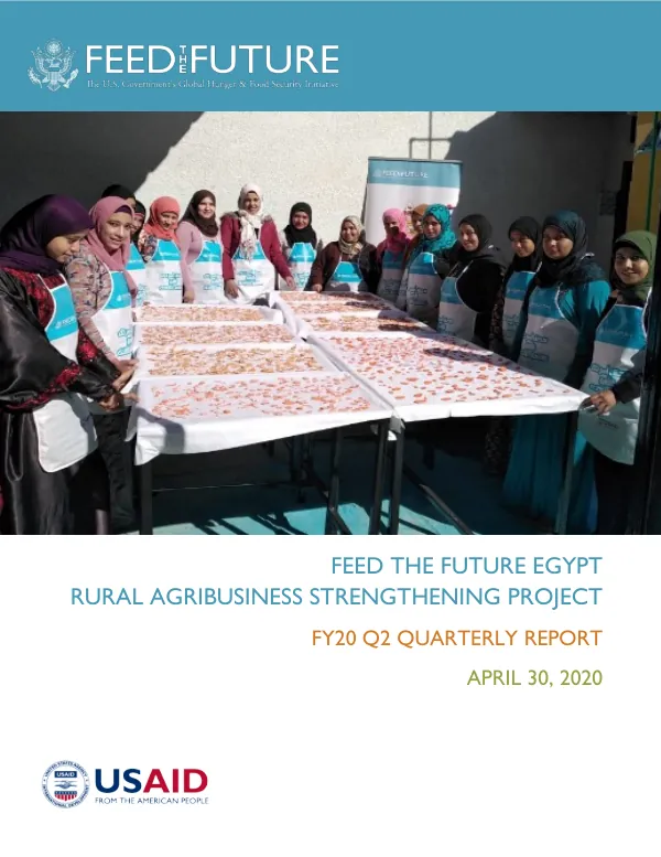 Feed the Future Egypt Rural Agribusiness Strengthening Project FY20 Q2 Quarterly Report