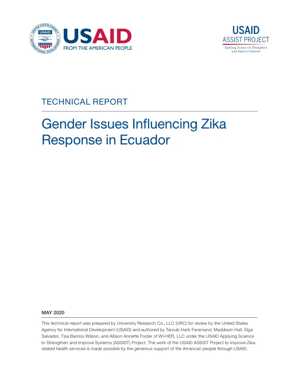 Gender Issues Influencing Zika Response in Ecuador