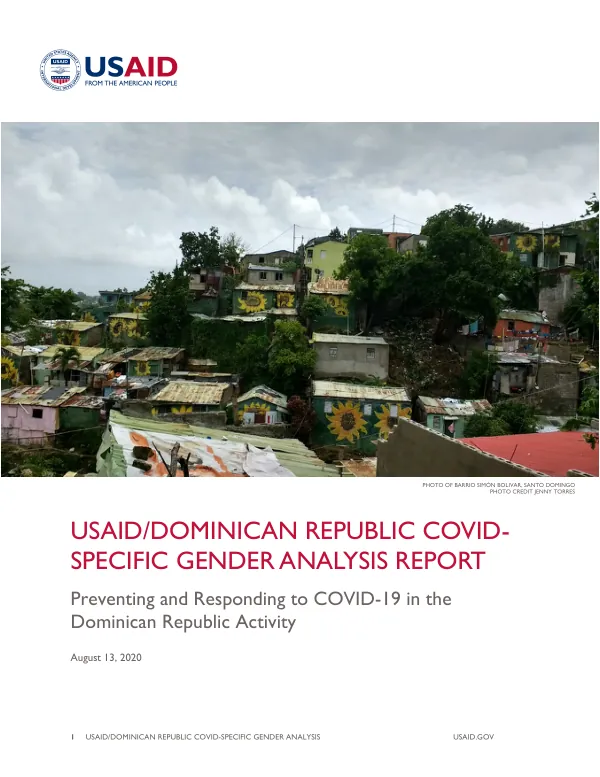 USAID/Dominican Republic COVID-Specific Gender Analysis Report (Draft)