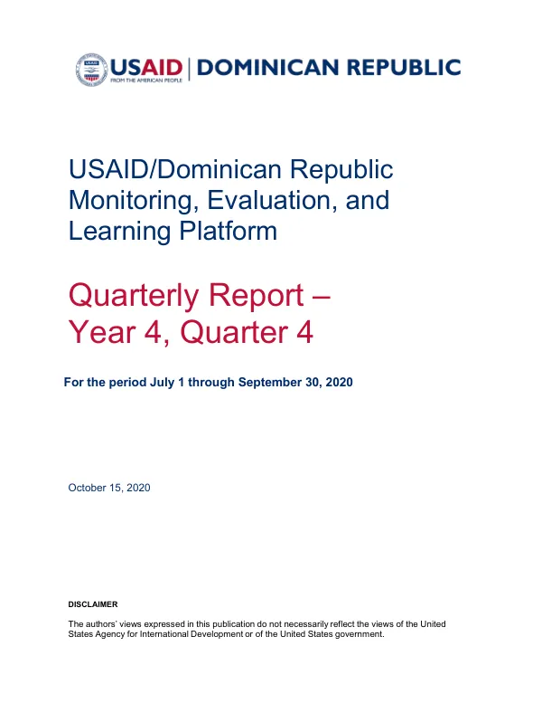 Quarterly Report Year 4 Quarter 4