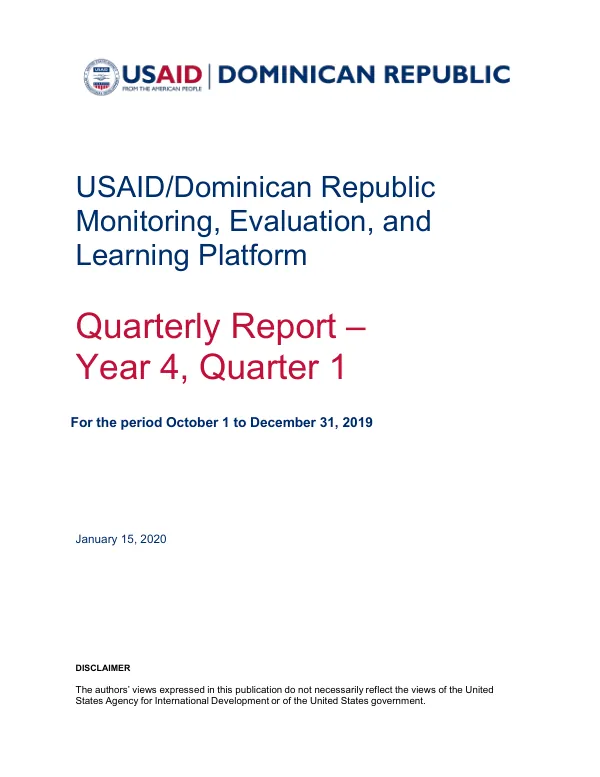 Quarterly Report Year 4 Quarter 1