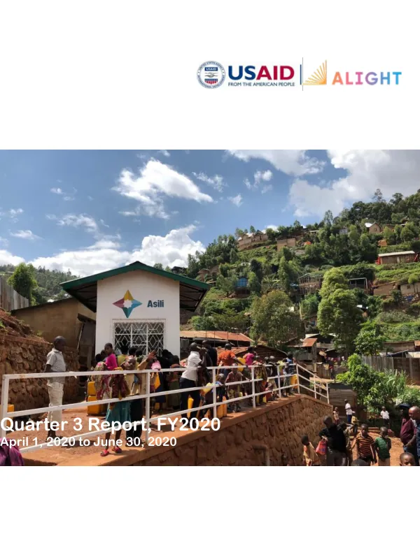 Quarter 3 Report, FY2020: Asili 2.0: Scaling for Sustainability in the Kivus