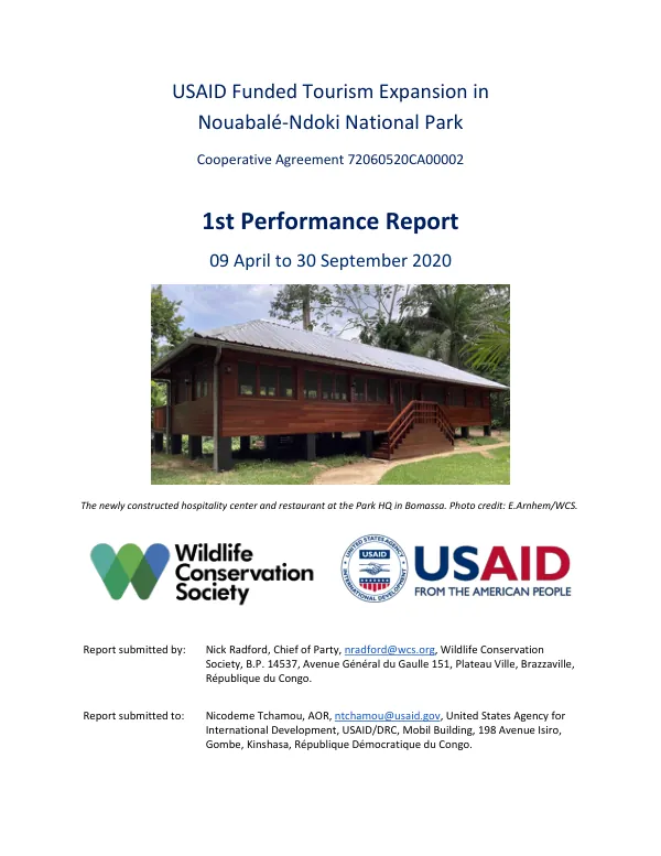 USAID Funded Tourism Expansion in Nouabalé-Ndoki National Park 1st Performance Report