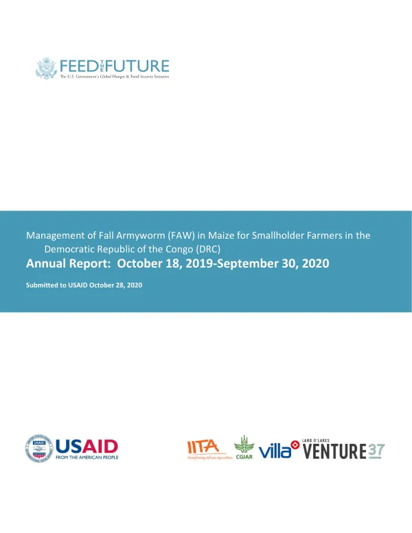 Management of Fall Armyworm (FAW) in Maize for Smallholder Farmers in the Democratic Republic of the Congo (DRC)