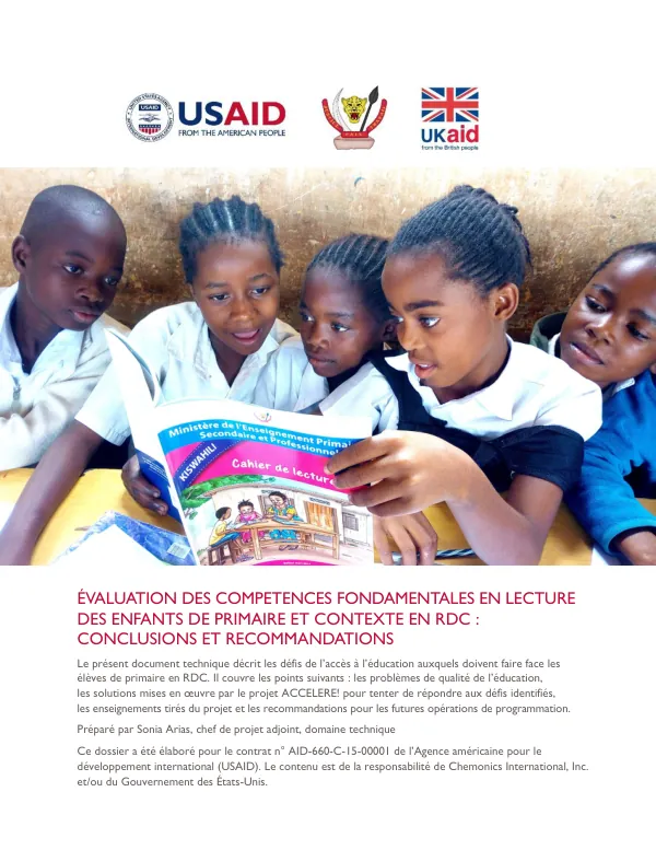 Évaluation des compétences fondamentales en lecture des enfants de primaire et contexte en RDC : Conclusions et recommandations