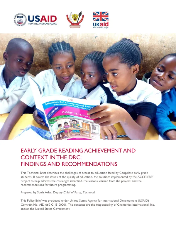 Early Grade Reading Achievement and Context in the DRC: Findings and Recommendations