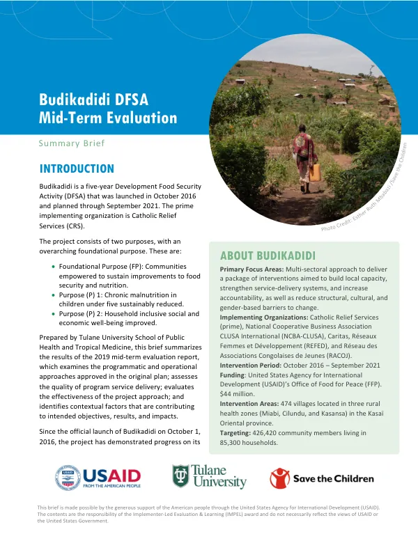 Budikadidi DFSA Mid-Term Evaluation Summary Brief