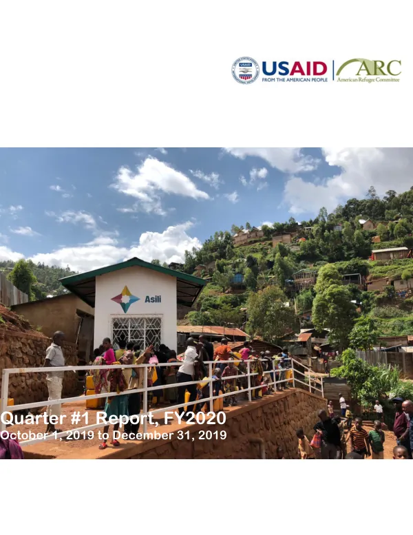 Quarter #1 Report, FY2020: Asili 2.0: Scaling for Sustainability in the Kivus
