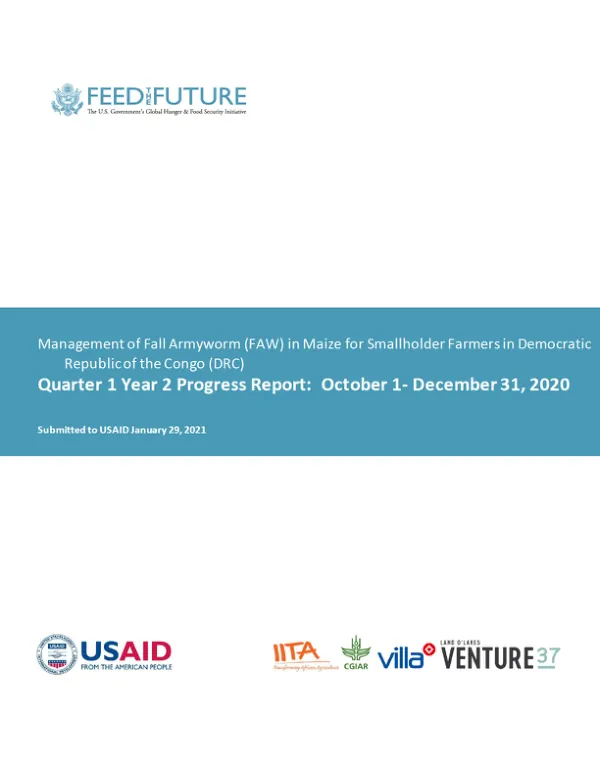 DRC-M-FAW- First Quarter Year 2-Progress Report