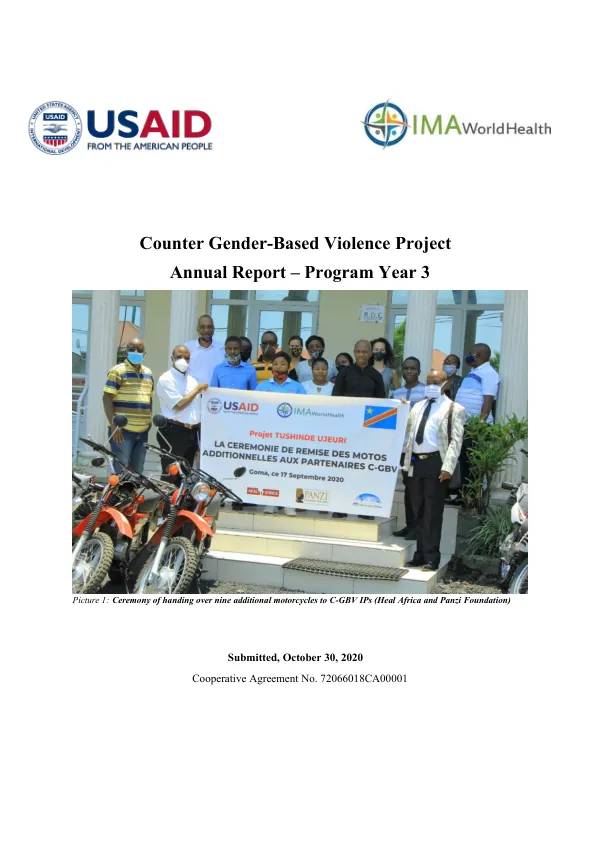 Annual Report – Program Year 3: Counter Gender-Based Violence Project