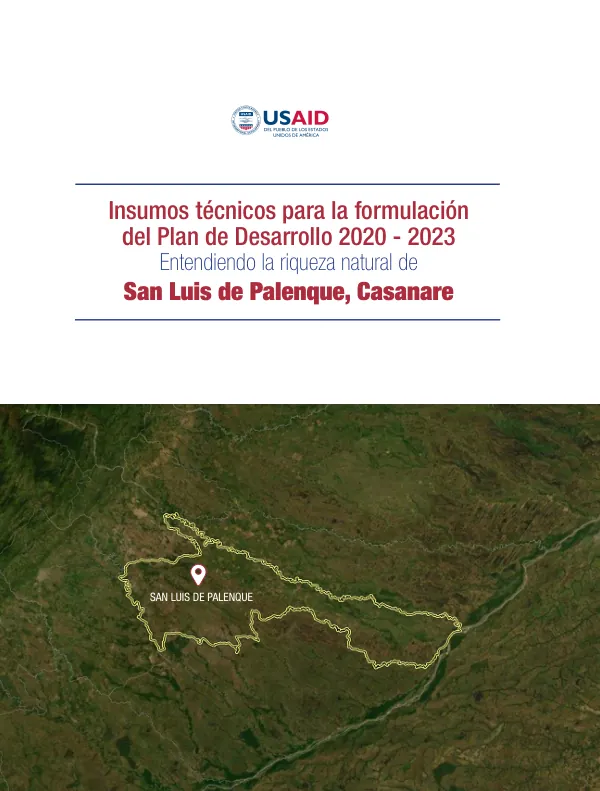 Plan de Desarrollo 2020 - 2023 para el Municipio de San Luis de Palenque