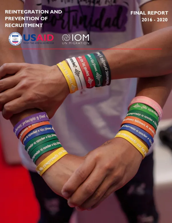 Final Report: Reintegration and Prevention of Recruitment Program in Colombia