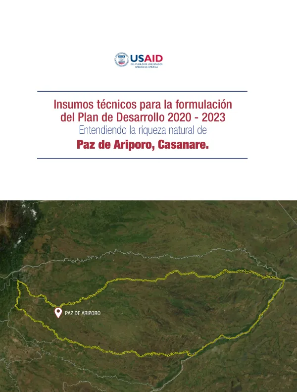 Insumos técnicos para la formulación del Plan de Desarrollo 2020 - 2023 de Paz de Ariporo, Casanare
