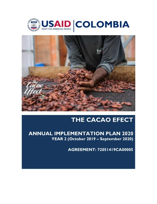 Annual Implementation Plan 2020: The Cacao Effect
