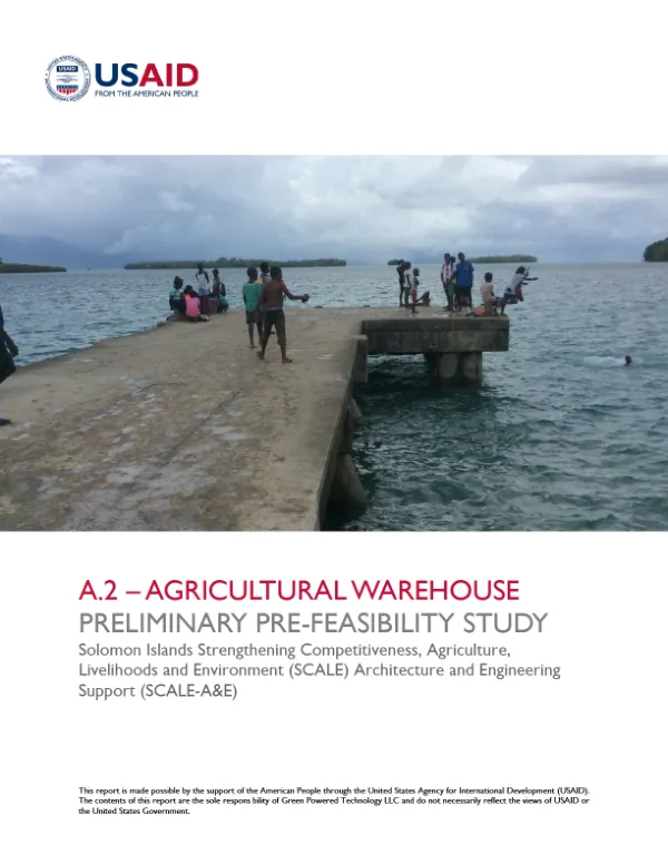 Pre-Feasibility Study – Agricultural Warehouse