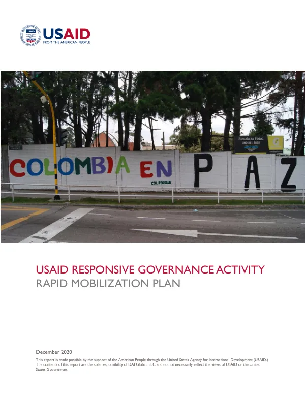 USAID RG RAPID MOBILIZATION PLAN