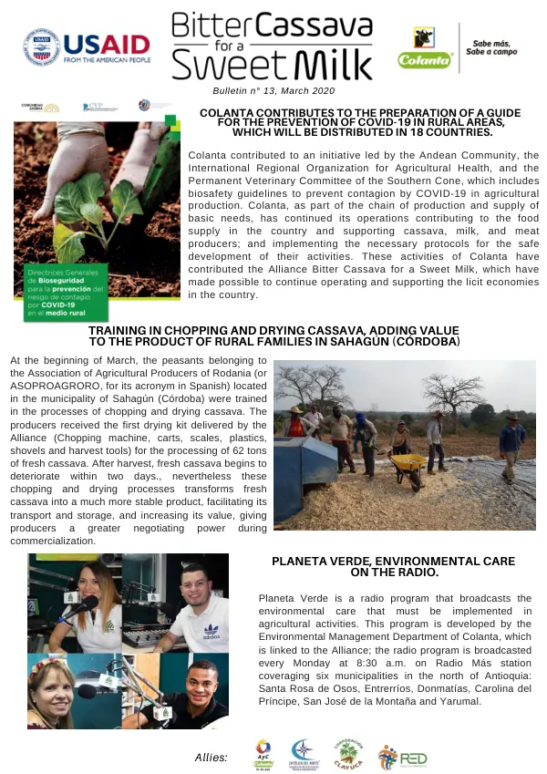 Colanta Contributions to Food Security and COVID-19 Prevention in Rural Areas