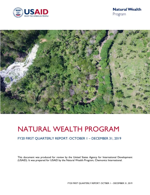 FY20 FIRST QUARTERLY REPORT: OCTBER 1 – DECEMBER 31, 2019