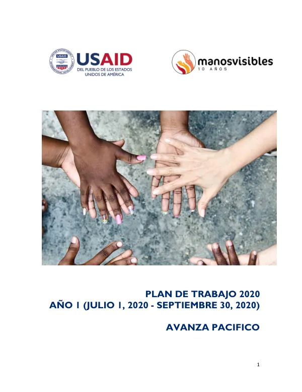 Plan de Trabajo 2020-2021: Avanza Pacífico