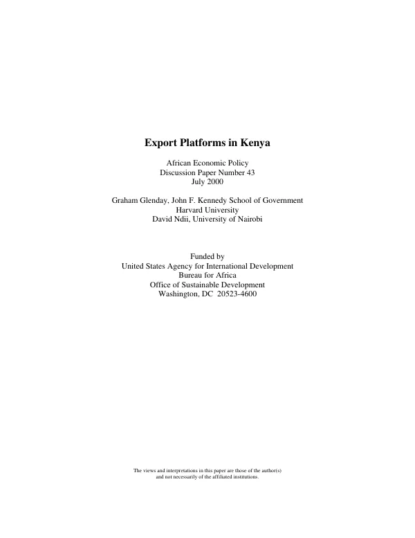 Export platforms in Kenya