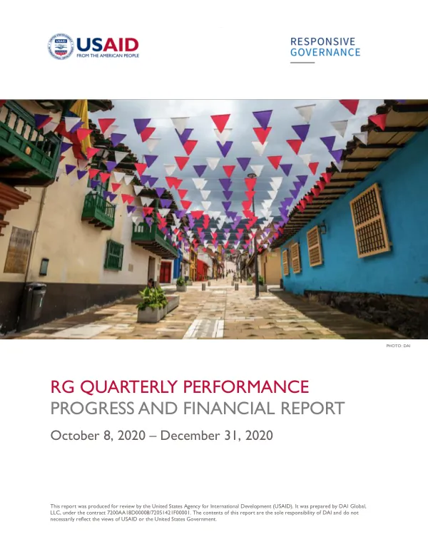 RG Quarterly Performance Progress and Financial Report
