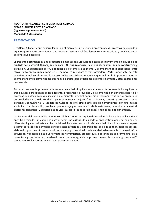 Manual Consultoría de Cuidado CBRR