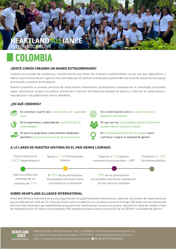 En resiliencia y transformación: Empoderamiento de las comunidades para lograr la equidad de género y la salud mental
