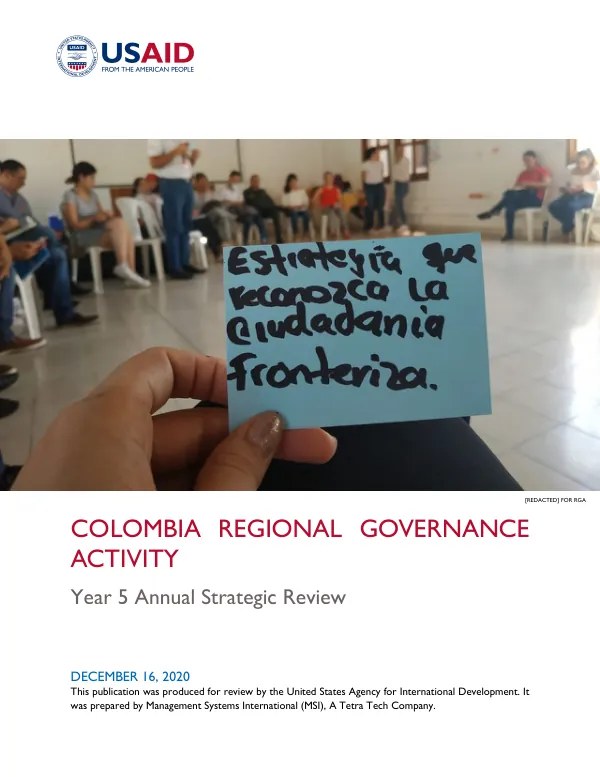 Year 5 Annual Strategic Review