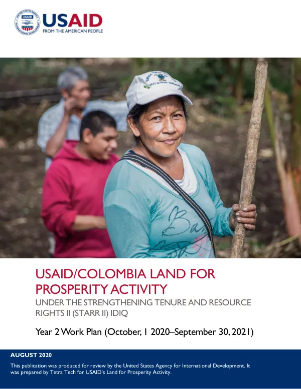 USAID's Land for Prosperity Activity: Year 2 Work Plan