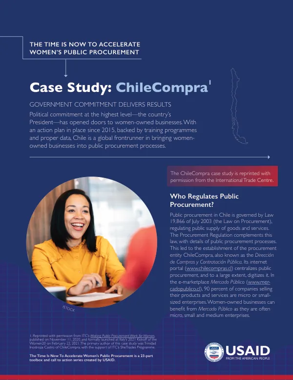The Time Is Now to Accelerate Women's Public Procurement: Case Study: ChileCompra