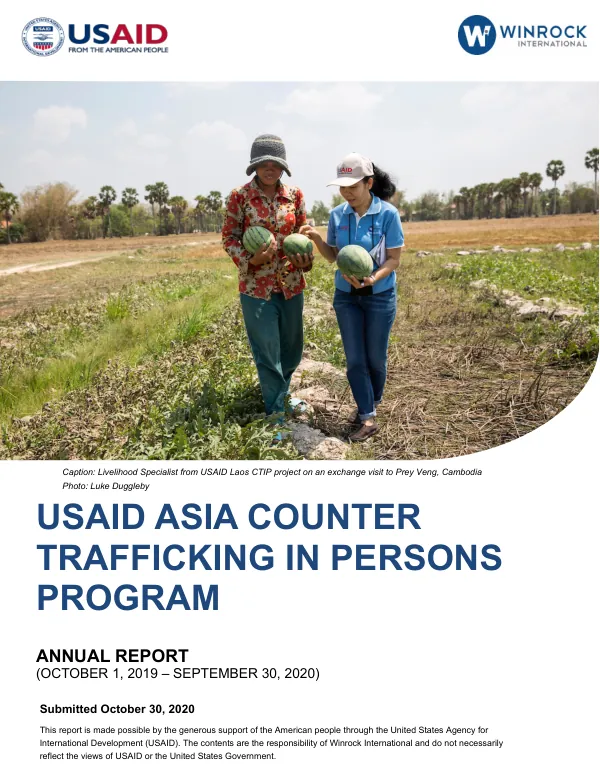 USAID Asia Counter Trafficking in Persons Program Annual Report (October 1, 2019 – September 30, 2020)