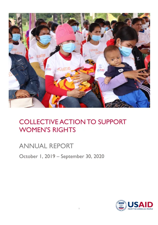 Collective Action to Support Women's Rights Annual Report 2019 - 2020