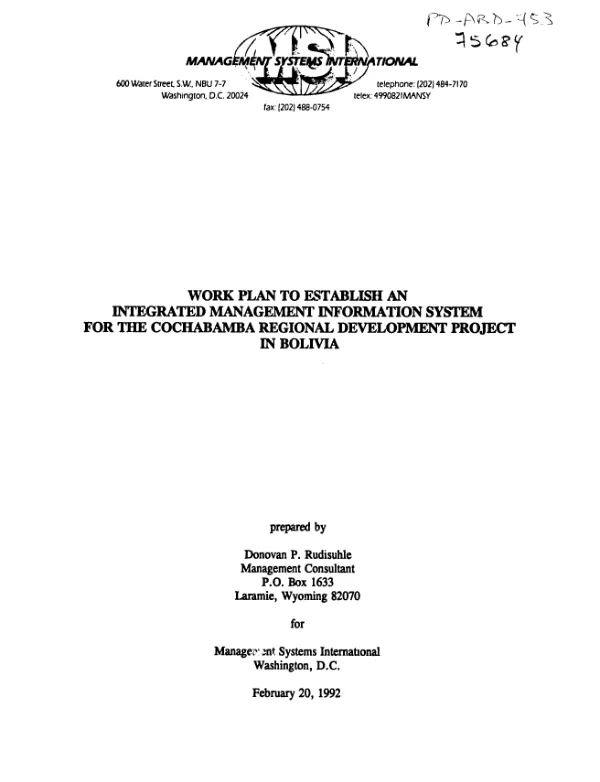 End of contract report : contract # 376-C-00-97-00118-00 [i.e. 367-C-00-97-00118-00]