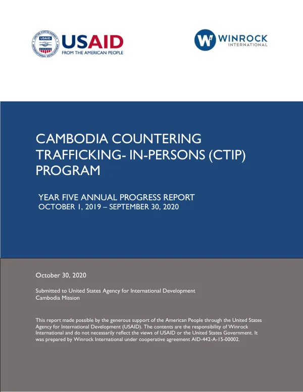 Annual Progress Report: October 2019 – September 2020