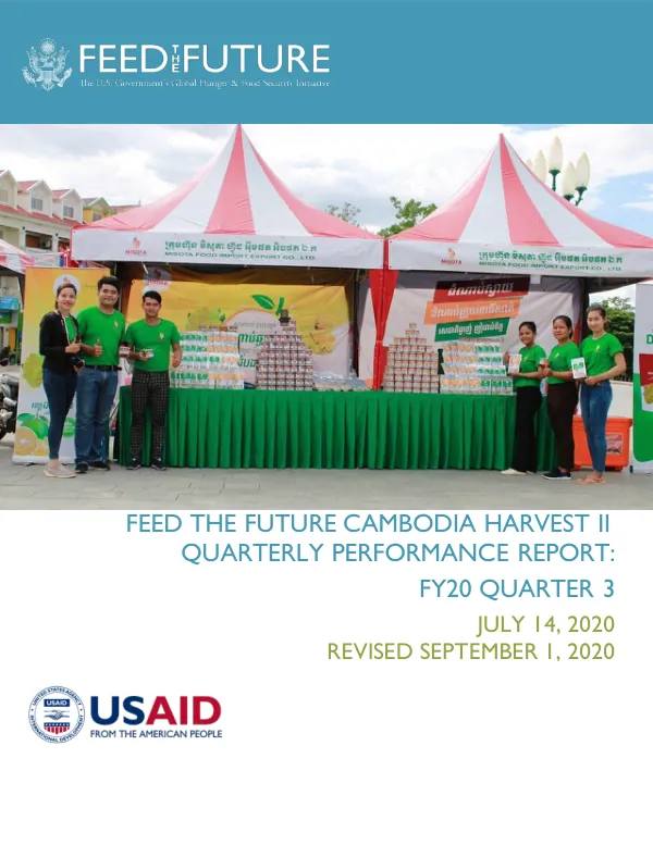 Feed the Future Cambodia Harvest II: FY20 Quarter 3 Performance Report