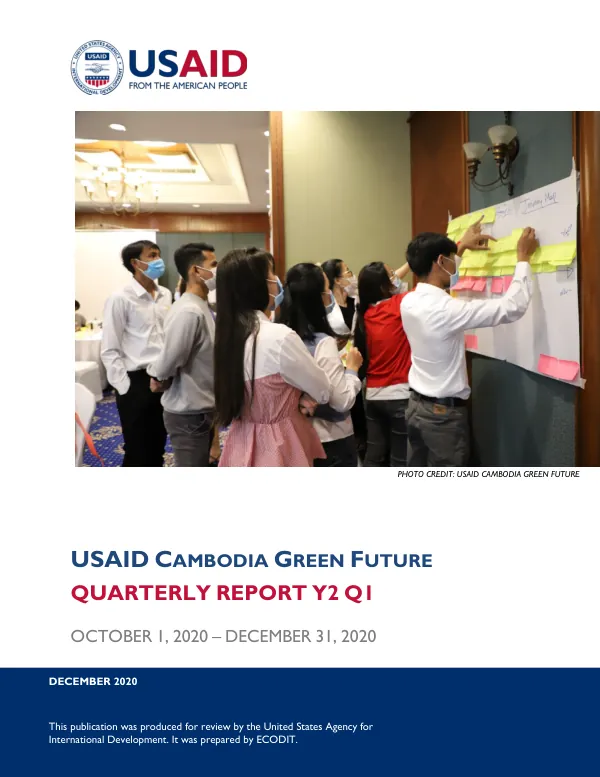 USAID Cambodia Green Future, Y2 Q1 Report