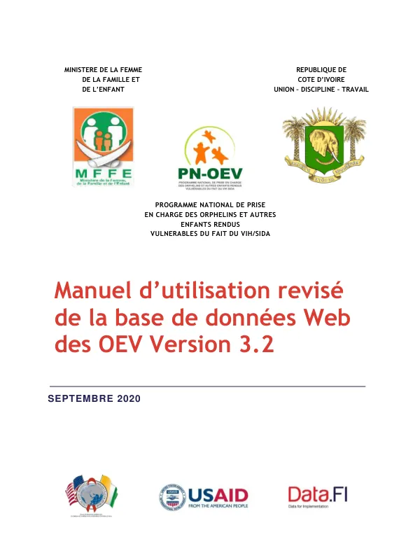 Manuel d’utilisation revisé de la base de données OEV Version 3.2