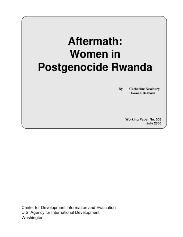 Aftermath : women in postgenocide Rwanda
