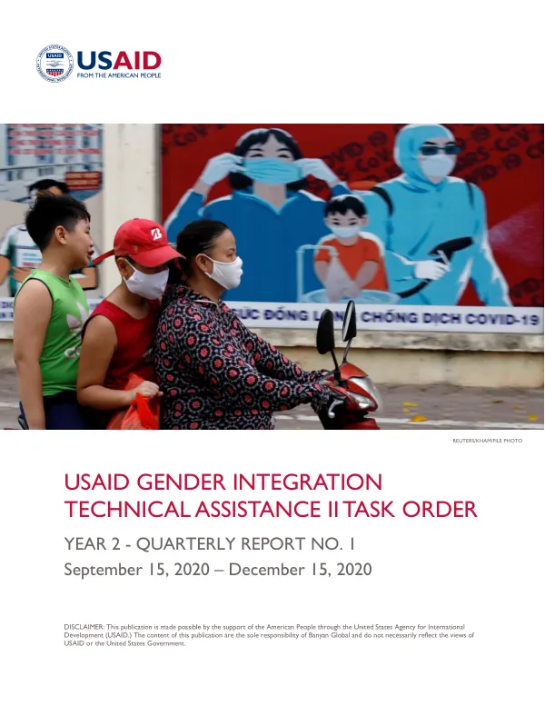 USAID Gender Integration Technical Assistance II Task Order Year 2 - Quarterly Report No. 1