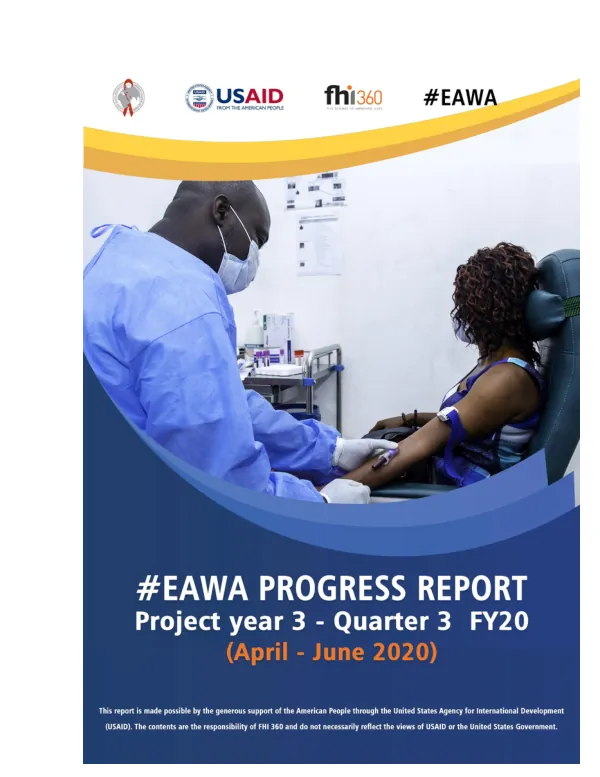 Ending AIDS in West Africa Project (#EAWA) Progress Report Q3 FY20