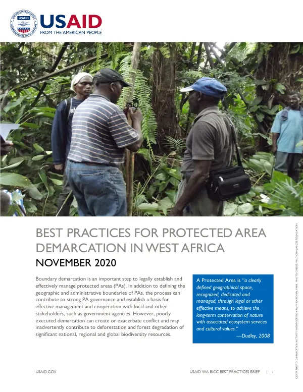 Best Practices for Protected Area Demarcation in West Africa