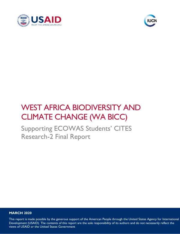 West Africa Biodiversity and Climate Change: Supporting ECOWAS Students' CITES Research-2 Final Report