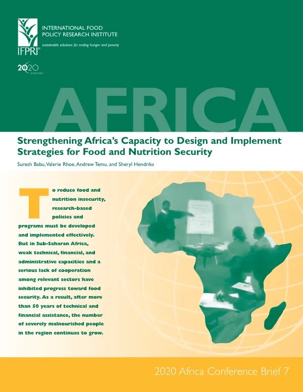 Strengthening Africa’s Capacity to Design and Implement: Strategies for Food and Nutrition Security