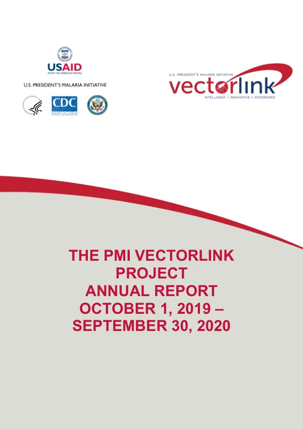 PMI VectorLink Project Annual Report October 1, 2019 – September 30, 2020