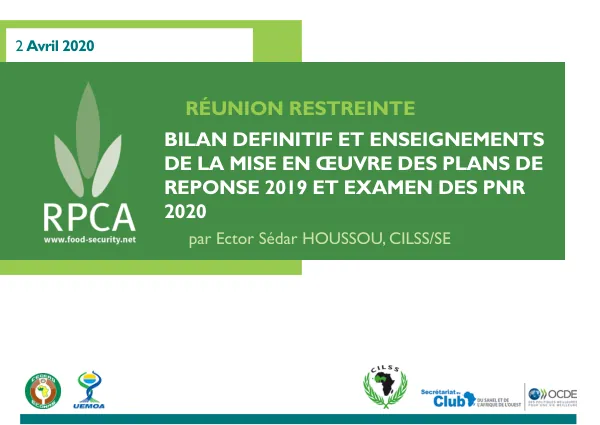 Bilan Definitif Et Enseignements De La Mise En Œuvre Des Plans De Réponse 2019 Et Examen Des Pnr 2020