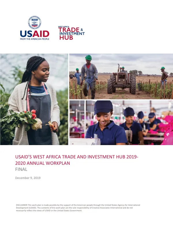 USAID’s Feed the Future West Africa Trade and Investment Hub Work Plan