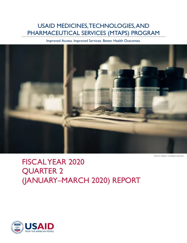 USAID MTAPS FISCAL YEAR 2020, QUARTER 2 REPORT