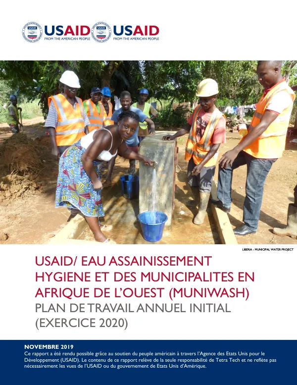 USAID/WEST AFRICA MUNICIPAL WASH: PLAN DE TRAVAIL ANNUEL INITIAL (EXERCICE 2020)